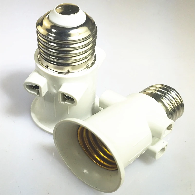 E27 Bulb Adapter Eu Socket Abs Split Lamp Cap Conversion Lamp Cap Aging Lamp Holder Ac100-240v Household Room Lighting B1