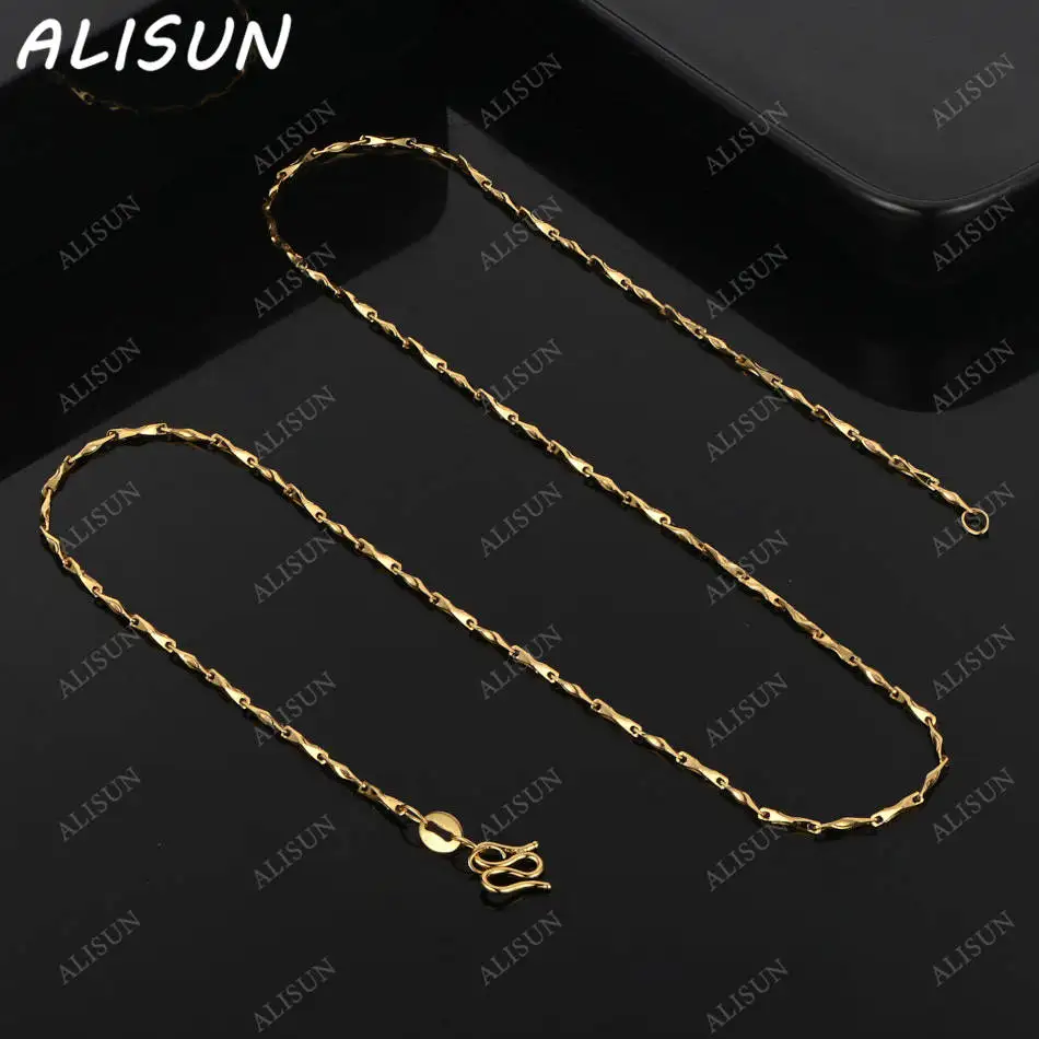 남성용 ALISUN 925 스털링 실버 얇은 체인 목걸이, 매력적인 트렌드 생일 선물, 패션 파티 고급 주얼리