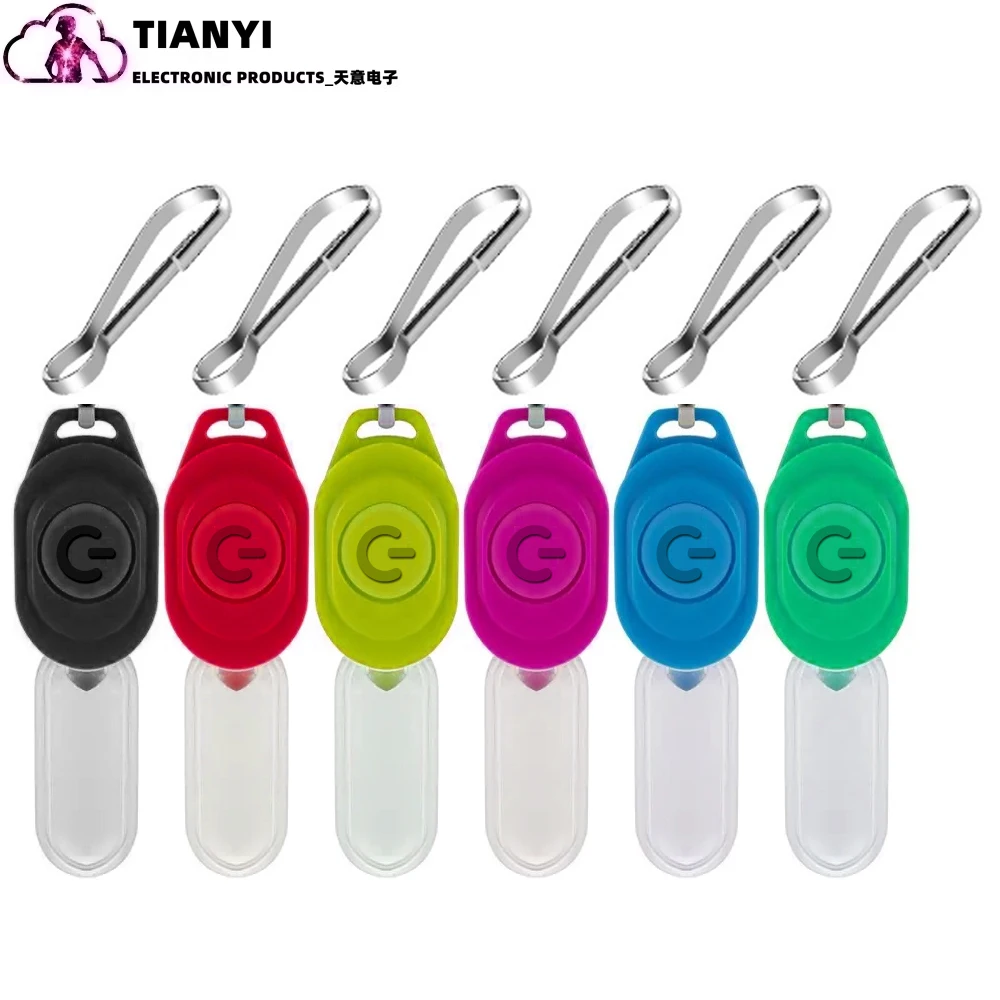 Mini LED keychain light Outdoor sports night running light zipper clip light illuminated mountaineering safety warning light