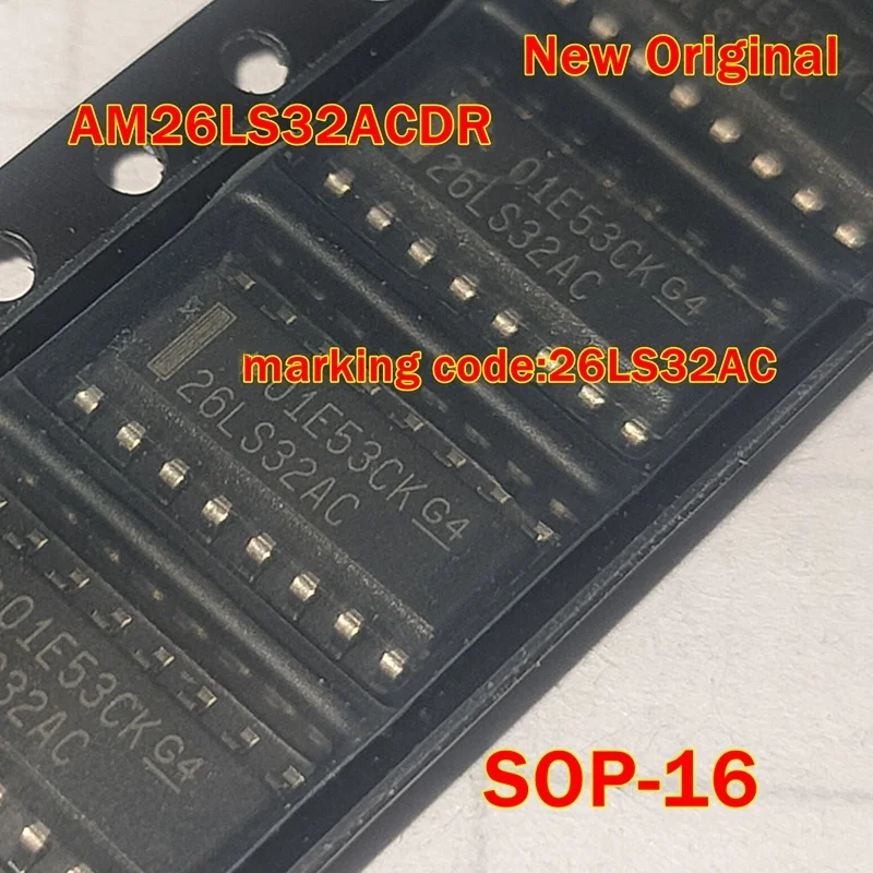 

1pcs to 100pcs AM26LS32ACDR AM26LS32ACD New Original SOP-16 marking code:26LS32AC QUADRUPLE DIFFERENTIAL LINE RECEIVERS
