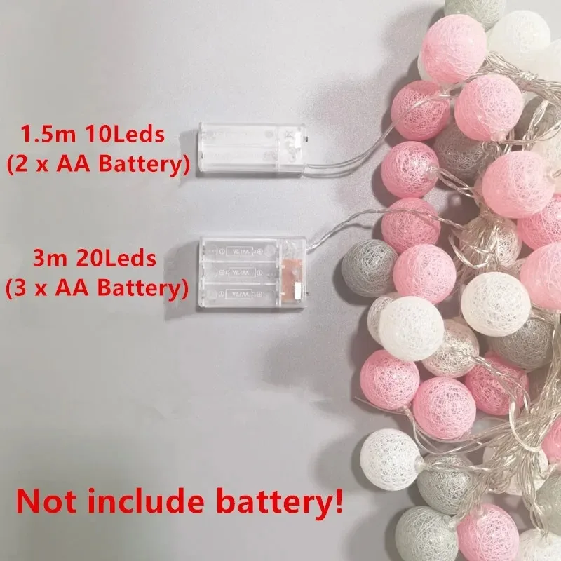 Kolorowe lampki LED na baterie w kształcie kłaczków, idealne na Nowy Rok, Boże Narodzenie, imprezy domowe, dekoracje ślubne i do pokoju.