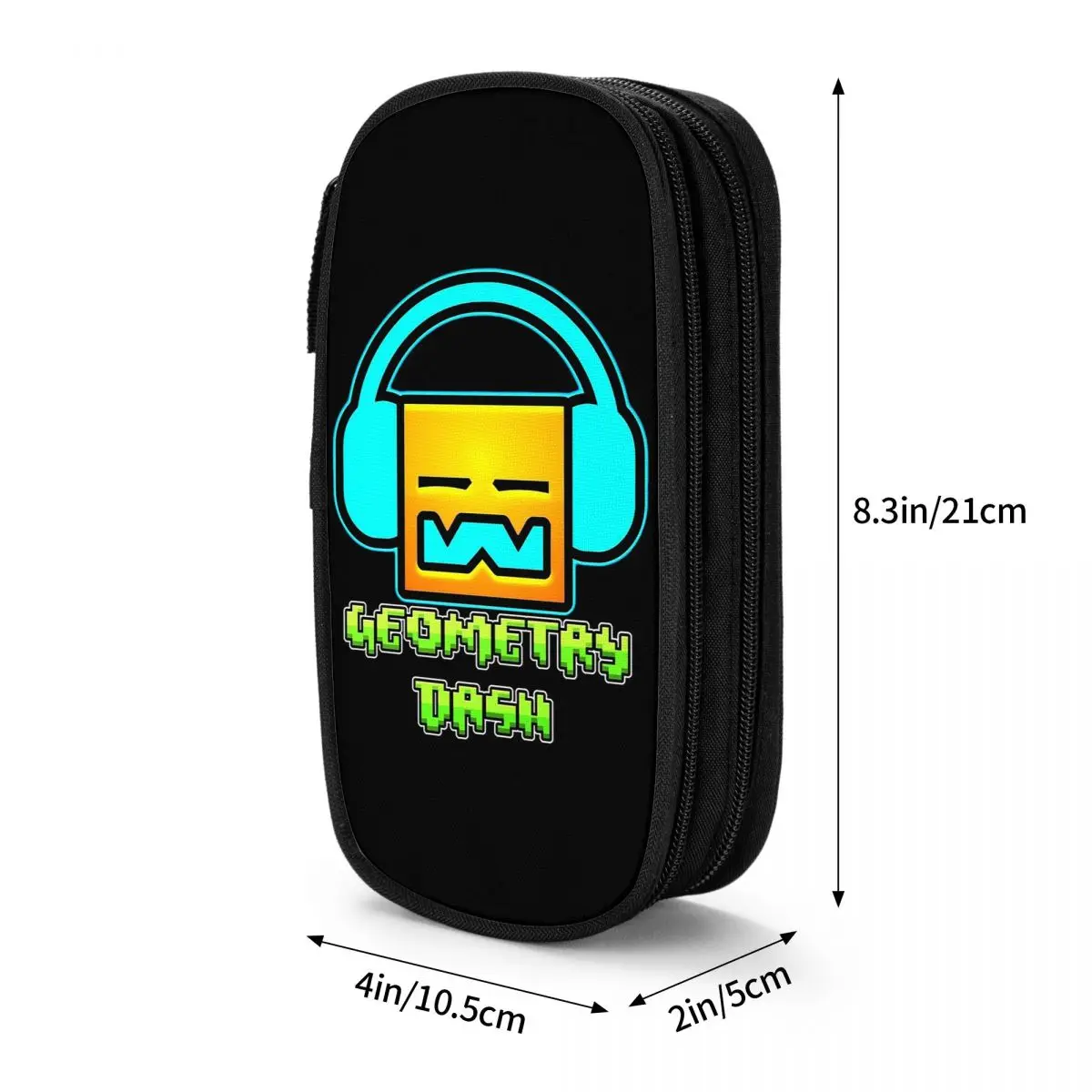 Geometry Dash Game Music Cute Geometric Pencil Case for Kids Gifts Pen Box Pencil Bag Stationery Supplies Pen Holder Bag