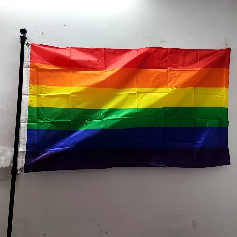 Polyester Rainbow Flag, Homosexual, Philly, Gay Progress, Philly, Gay Progress, USA, 90x150cm