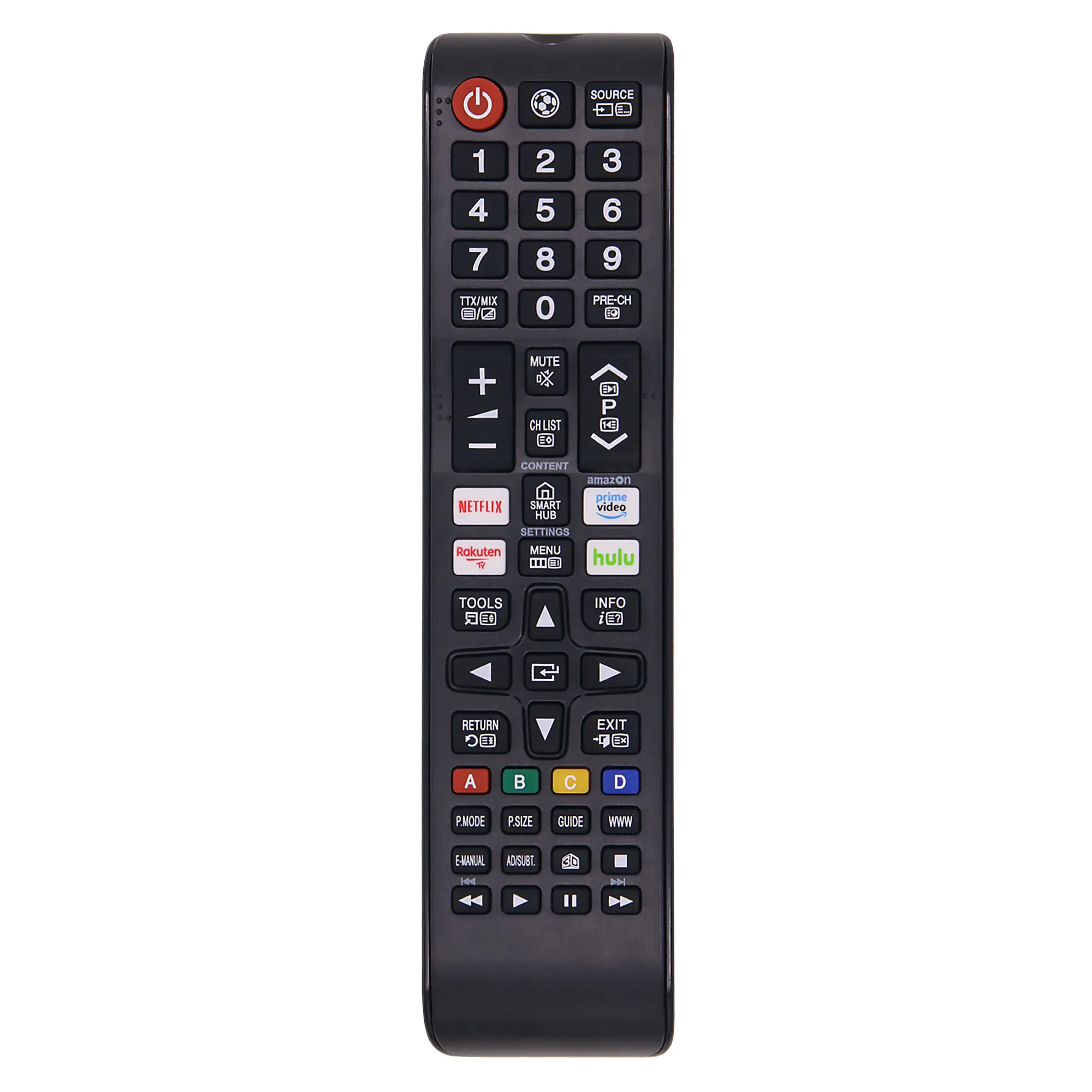 Universal Samsung TV Remote for all Samsung Smart TVs LCD LED UHD QLED 4K with Netflix, HULU, Prime Video Rakuten TV Buttons