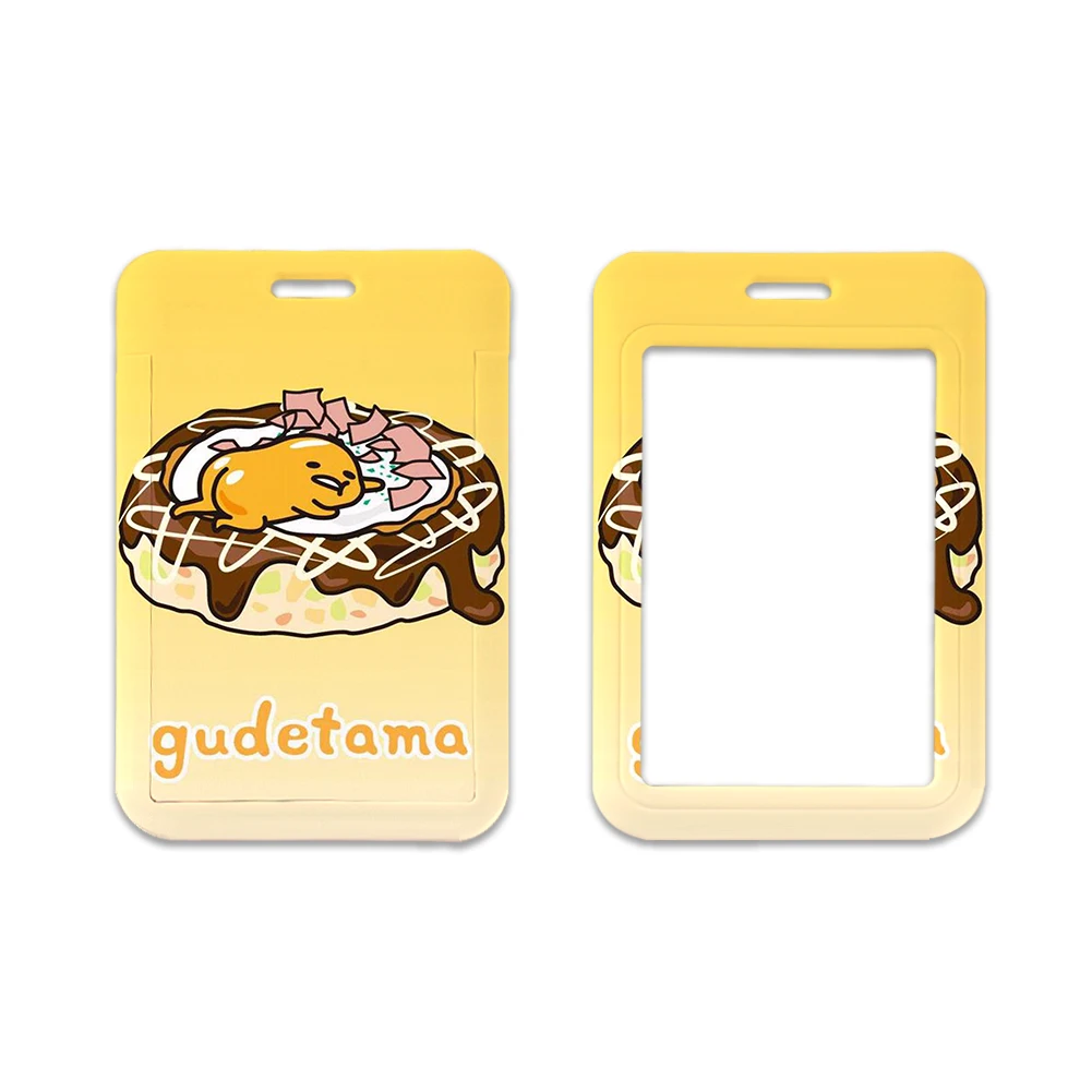 Sanrio Gudetama Card Holder Lazy Egg Student Lanyard PVC Waterproof and Degaussing Card Storage Protective Card Badge