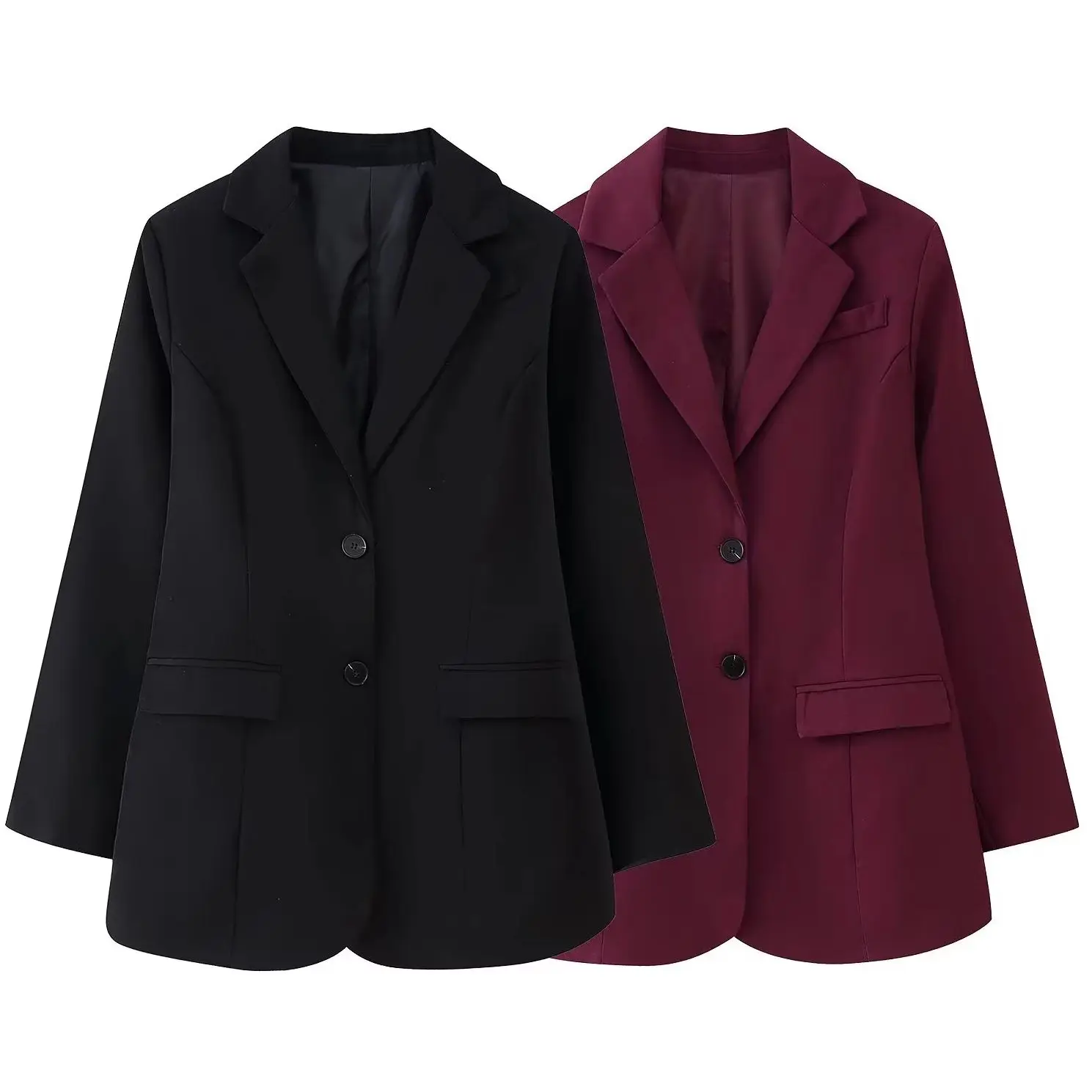 KONDALA オフィスレディー ソリッド シングルブレスト レディース ブレザー シック Vネック スリム シンチド ジャケット 長袖 ファッション 2025 春 アウター