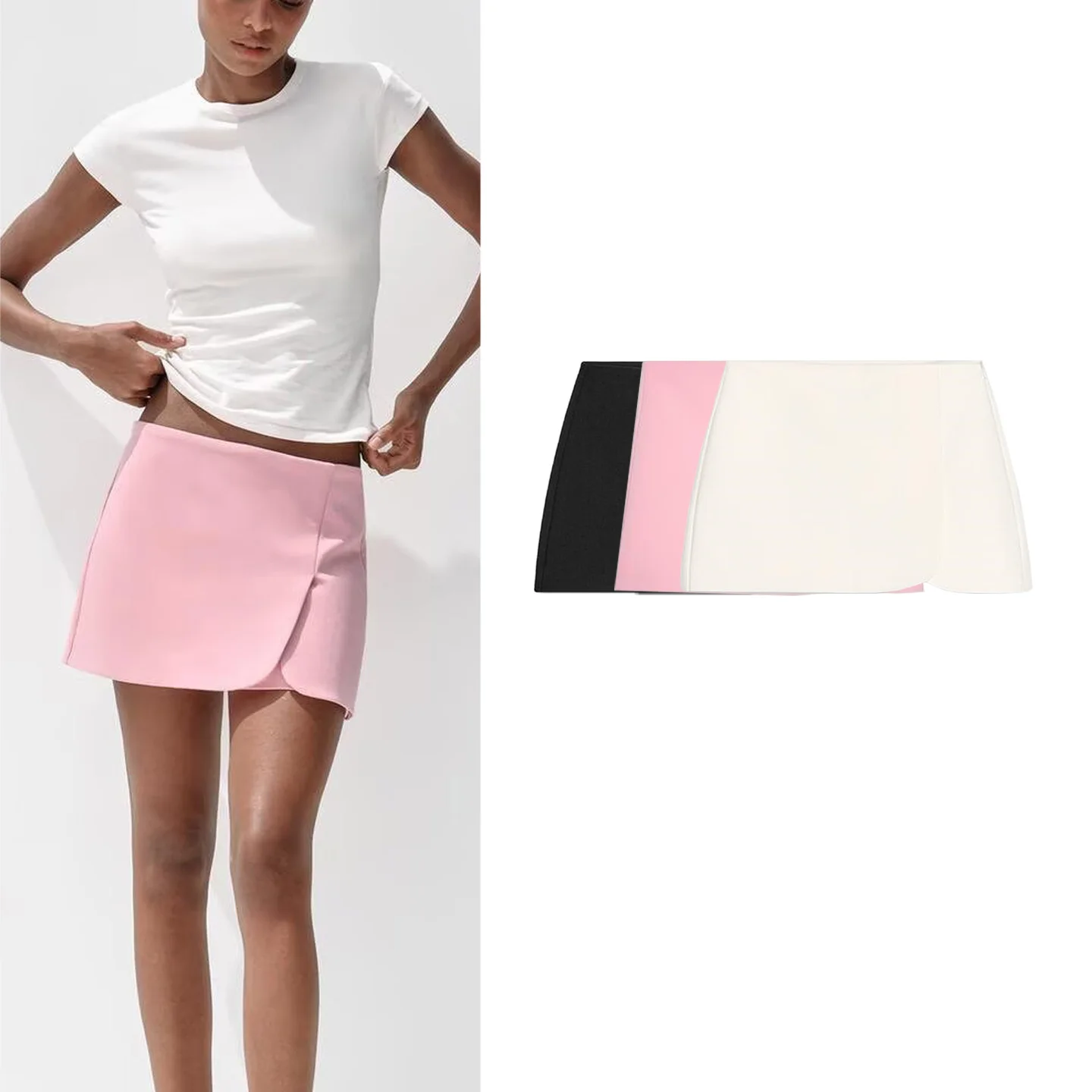 

Faionable mat Women's New Arrival Midi Skirt Pant Summer Open Design Versatile mid Waist A-Line ort Skirt