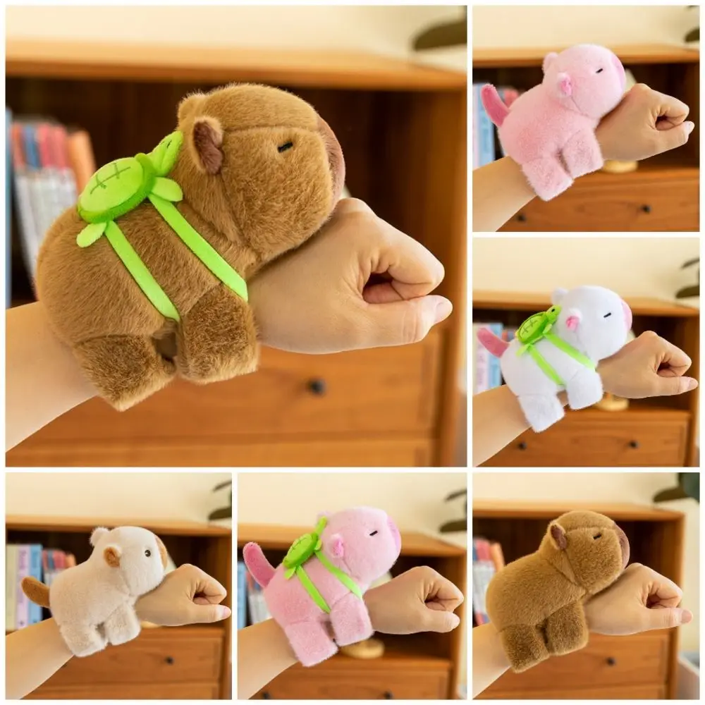 Grappige Pluche Capybara Slap Armbanden Cartoon Gevulde Poppen Capybara Slap Polsband Interactief Speelgoed voor Kinderen Gift