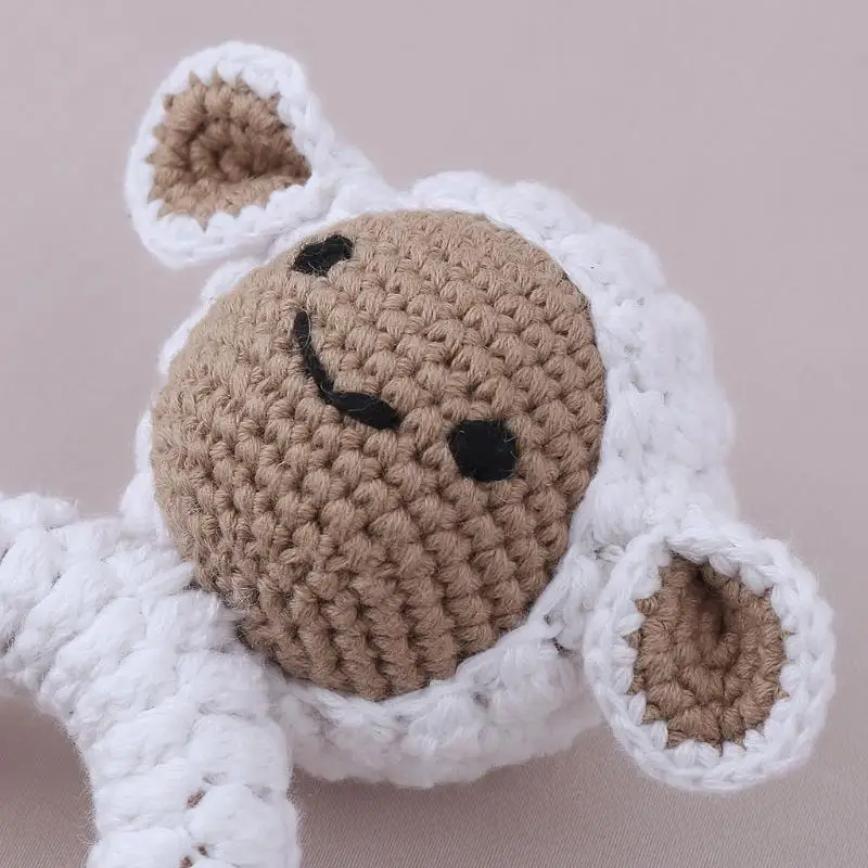 E06f 1 ensemble bébé nouveau-né étoile étoile teether sacificier clip chain mamelon support bricolage crochet hochet d'agneau