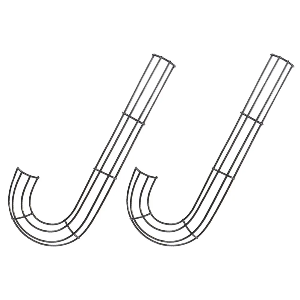 2 قطعة إكليل الحديد الإطار قصب الحلوى على شكل سلك معدني لتقوم بها بنفسك إكليل صنع أداة لعيد الميلاد حفلة ديكور حديقة المنزل