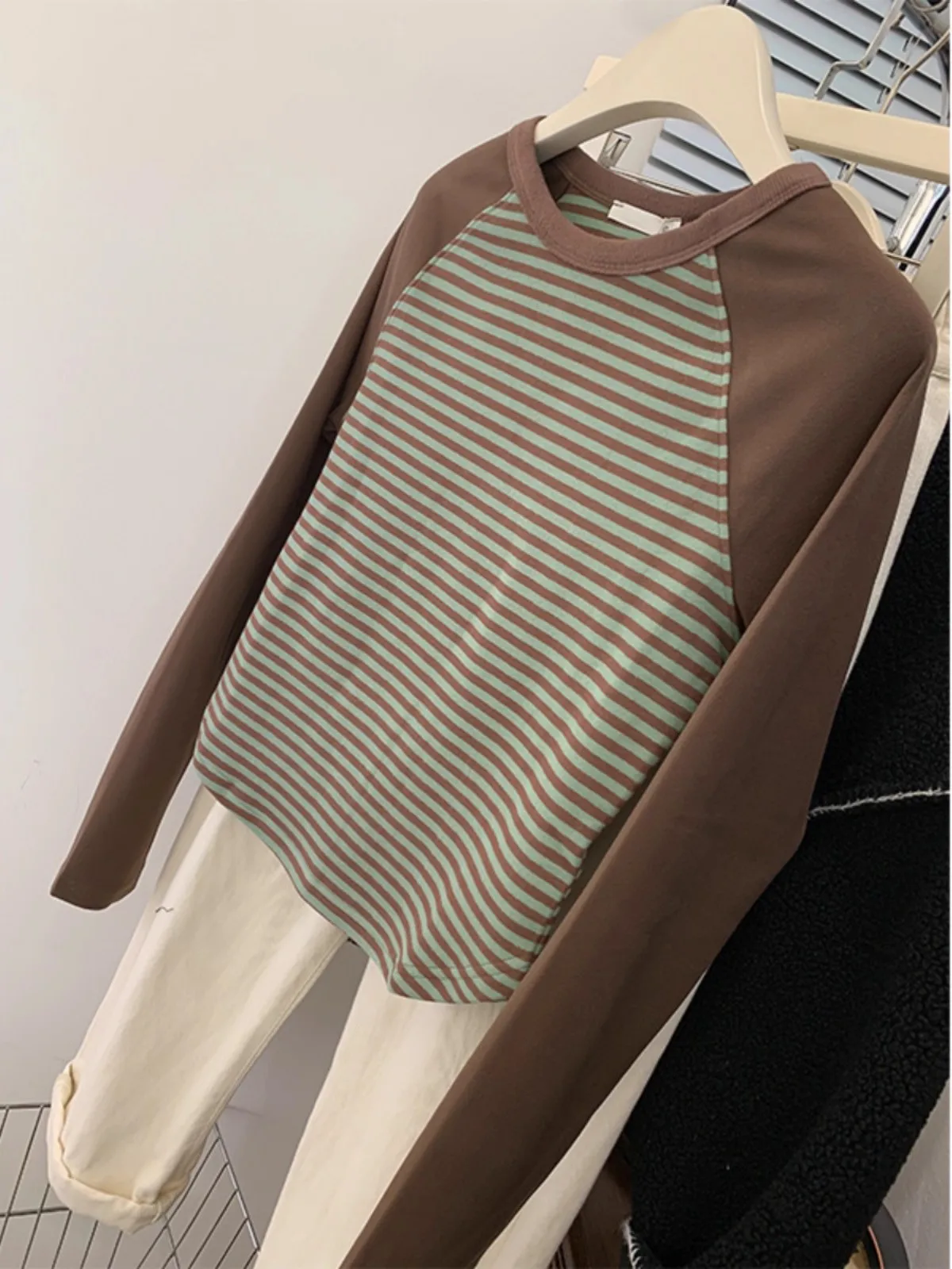 plus Size 300 Pou Thiened Warm Long Sve T-irt Women's Autumn Winter Lazy Sle Base irt Top Cotton Polyester Blend