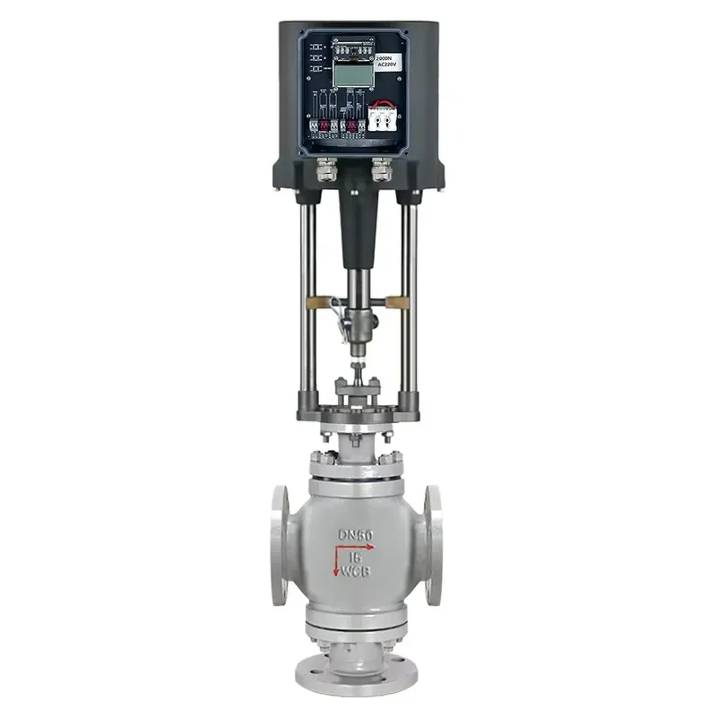 

Electric Casting Steel Regulation Valve AC220V Electric Steam Control Valve Electric Flange 3 Way Modulating Valve