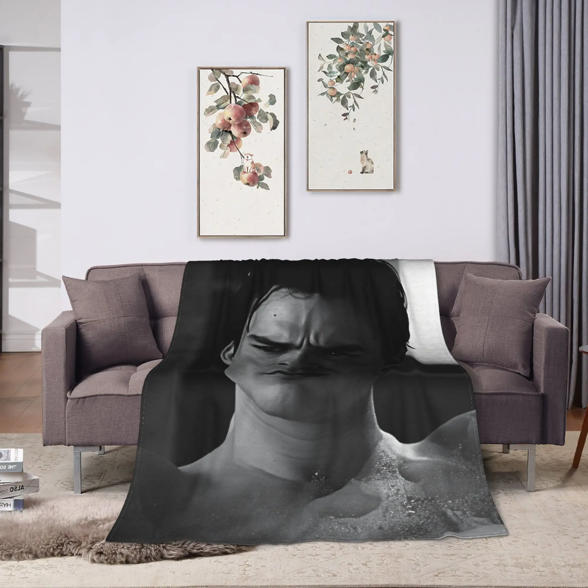 Damon Salvatore The Vampire Diaries Flannel Blanket Super Soft Bedding Throws for Boy Girl Home Decor Bedspread Sofa Bed Cover