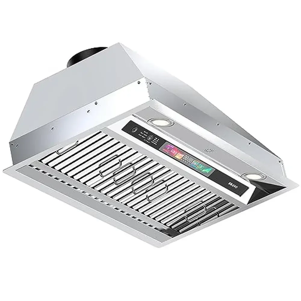 Insert Range Hood 30 Inch with Voice/Gesture/Touch Control 900 CFM Kitchen Vent 4 Speed Memory Fan Dual Motors Top Ducted 6