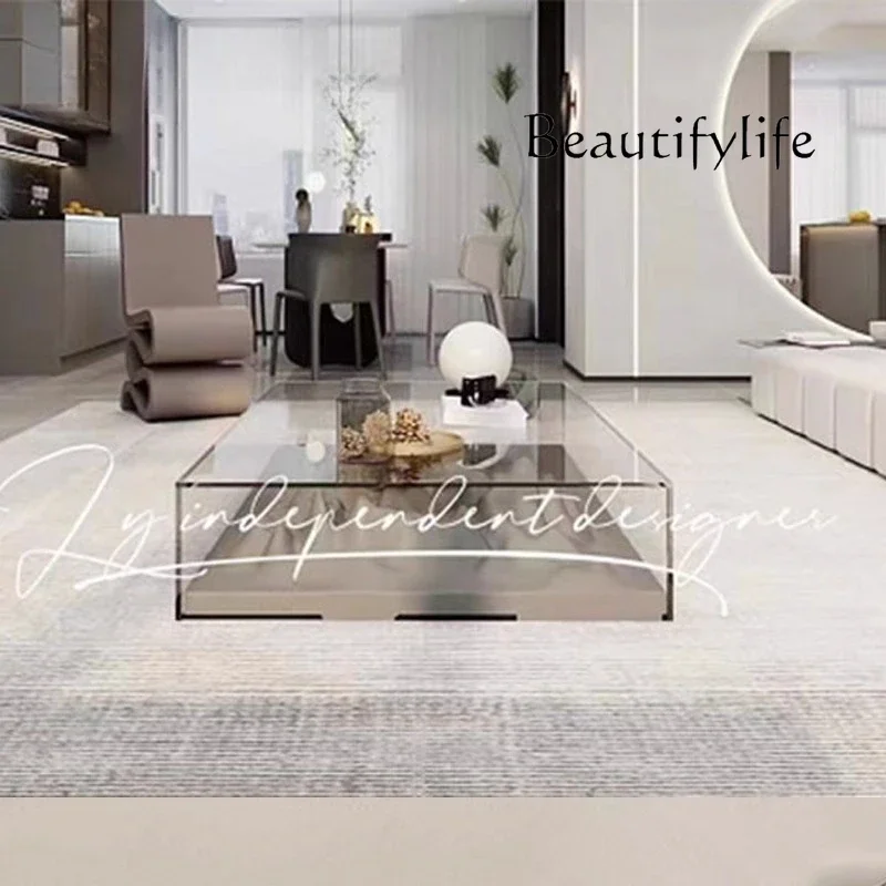 

SS Nordic Designer Special-shaped Creative Light Luxury Modern Simple Fiberglass Small Apartment Household Tea Table Coffee Tabl