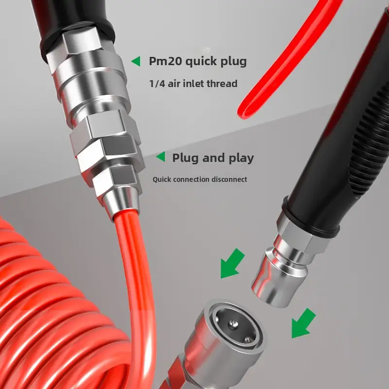 Universal Alloy Air Blow Gun, High Volume Powerful  Pneumatic Tools Car Cleaning Wash Water Gun, Air Compressor Dust Removal - 5