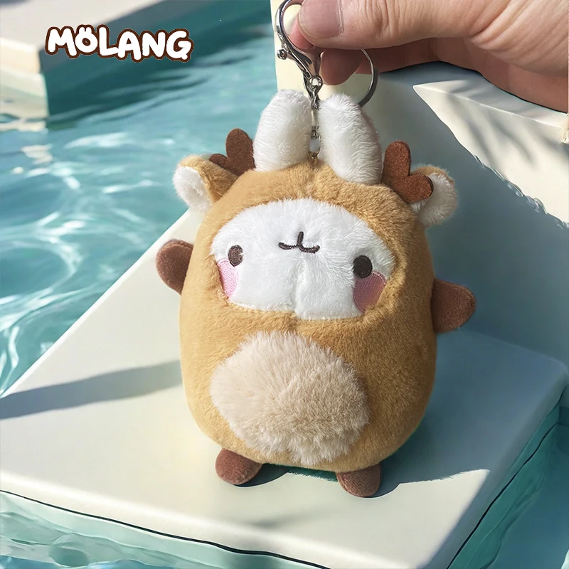 2024 Hot Sale Genuine Molang keychain Pendant Wearing Clothes Rabbit Filled Plush Pendant Stuffed Plush Doll For Bags key Gifts