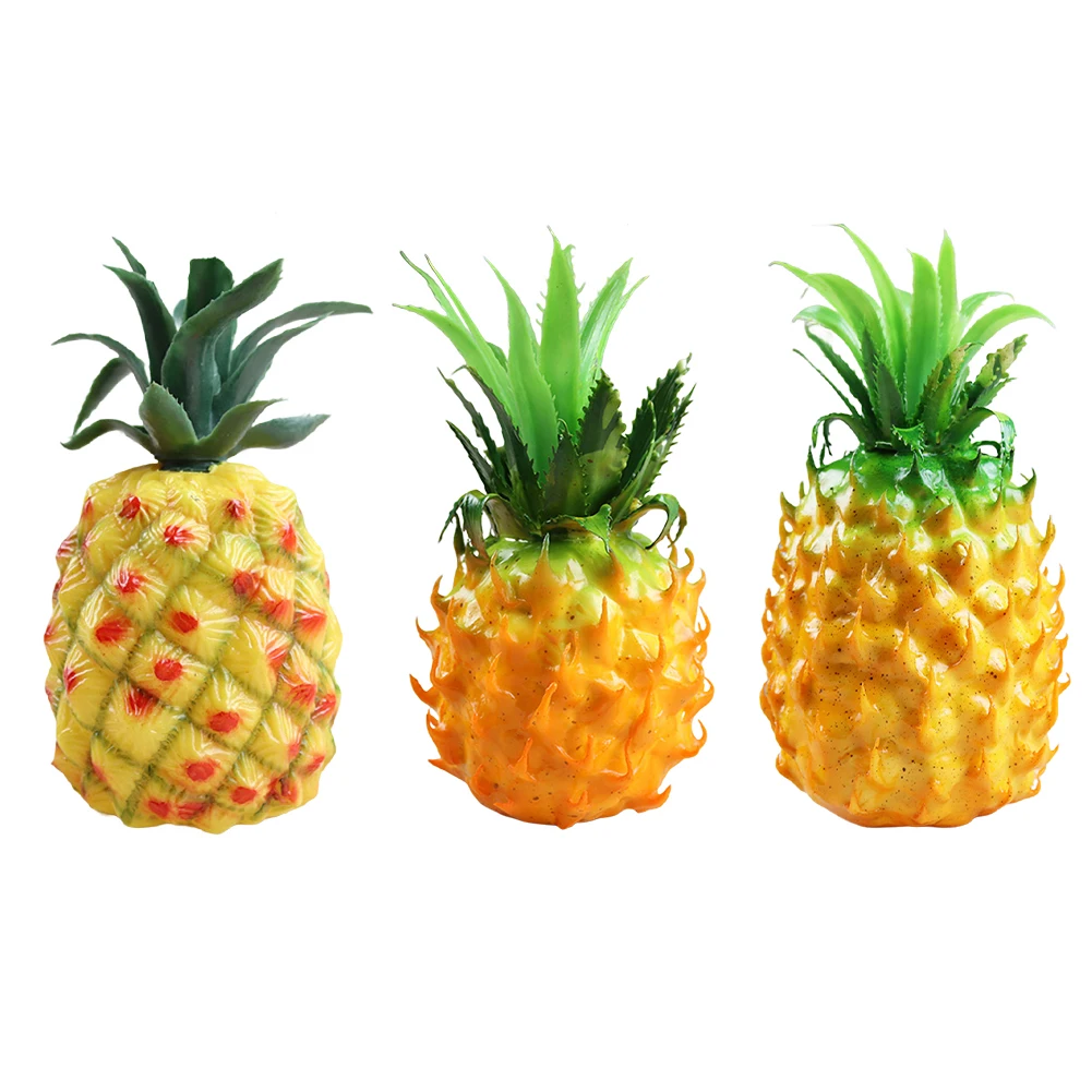 シミュレーション偽パイナップルモデル子供のための教育ツールと教室の装飾現実的な外観のプラスチックフルーツ
