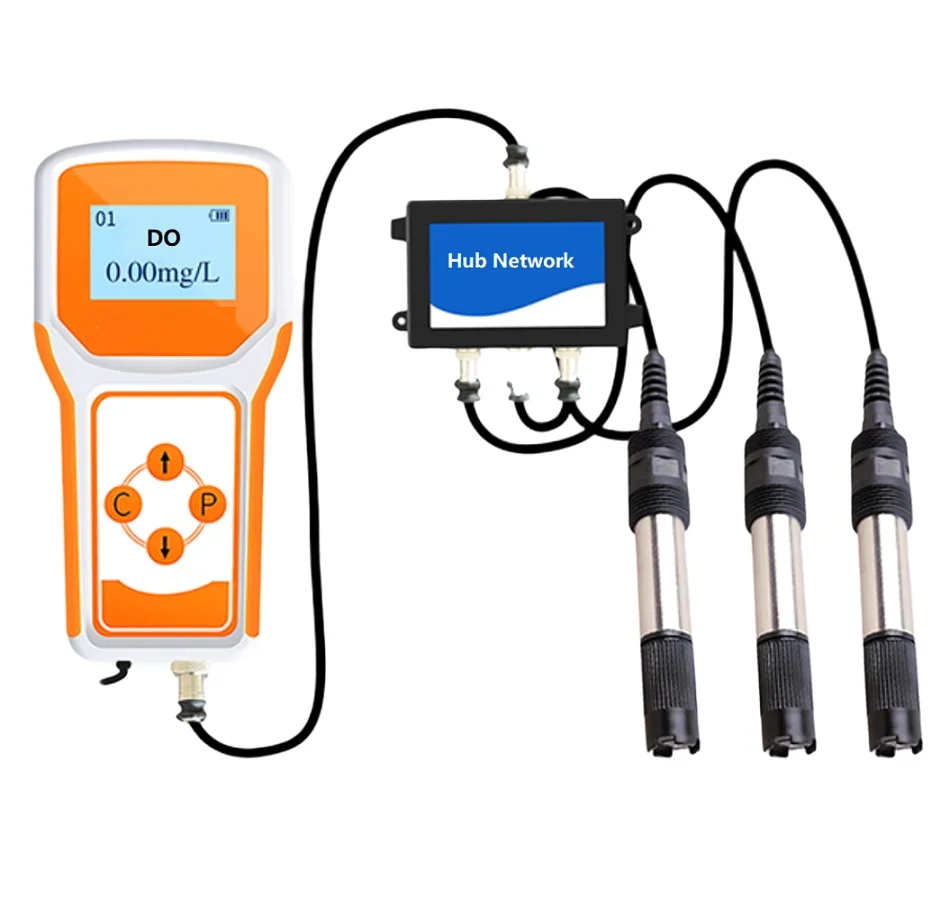 Portable Type Polarography With Screen Online RS485 4G WIFI LORA LORAWAN Fish Farm Water Dissolved Sensor