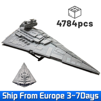 4784pcs Imperial Stars Destroyer Bricks Toy Super Great Ultimate Weapon Spacecraft Building Blocks Kids Gifts Compatible 75252