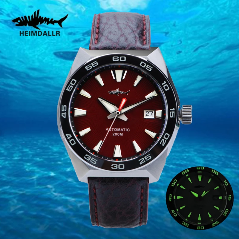 HEIMDALLR Monster Men\'s Diving Watch 200M Waterproof  Sports C3 Luminous Watch NH35 Automatic Movement Mechanical Watch Sapphire