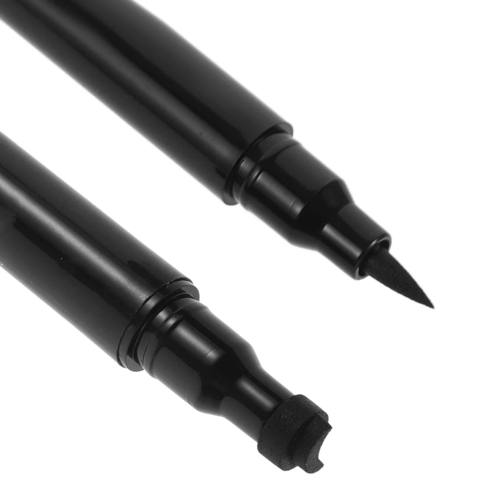 Double Ended Zwarte Waterdichte Eyeliner Pen Langdurige Vloeibare Eyeliner Stempel Smudge Proof Make-up Eyeliner Potloden