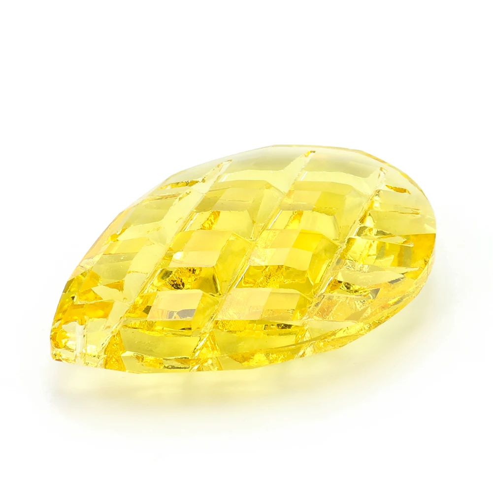 Yellow Grid Crystal Lamp Accessories Accessories for Chandeliers DIY Home Decor Accessories Christmas Wedding Gift Pendants