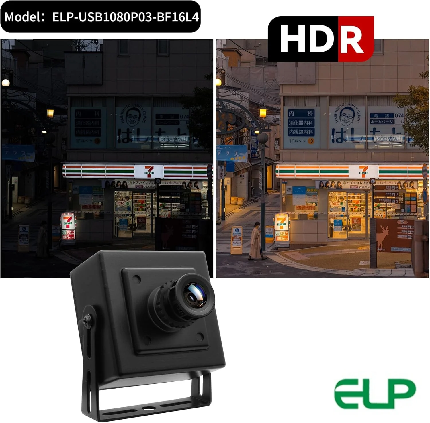 

ELP 0,0001 люкс USB-камера Starvis Light H.264 1080P 30 кадров в секунду Веб-камера при слабом освещении с объективом диафрагмы F1.6 Камера HDR 100 дБ