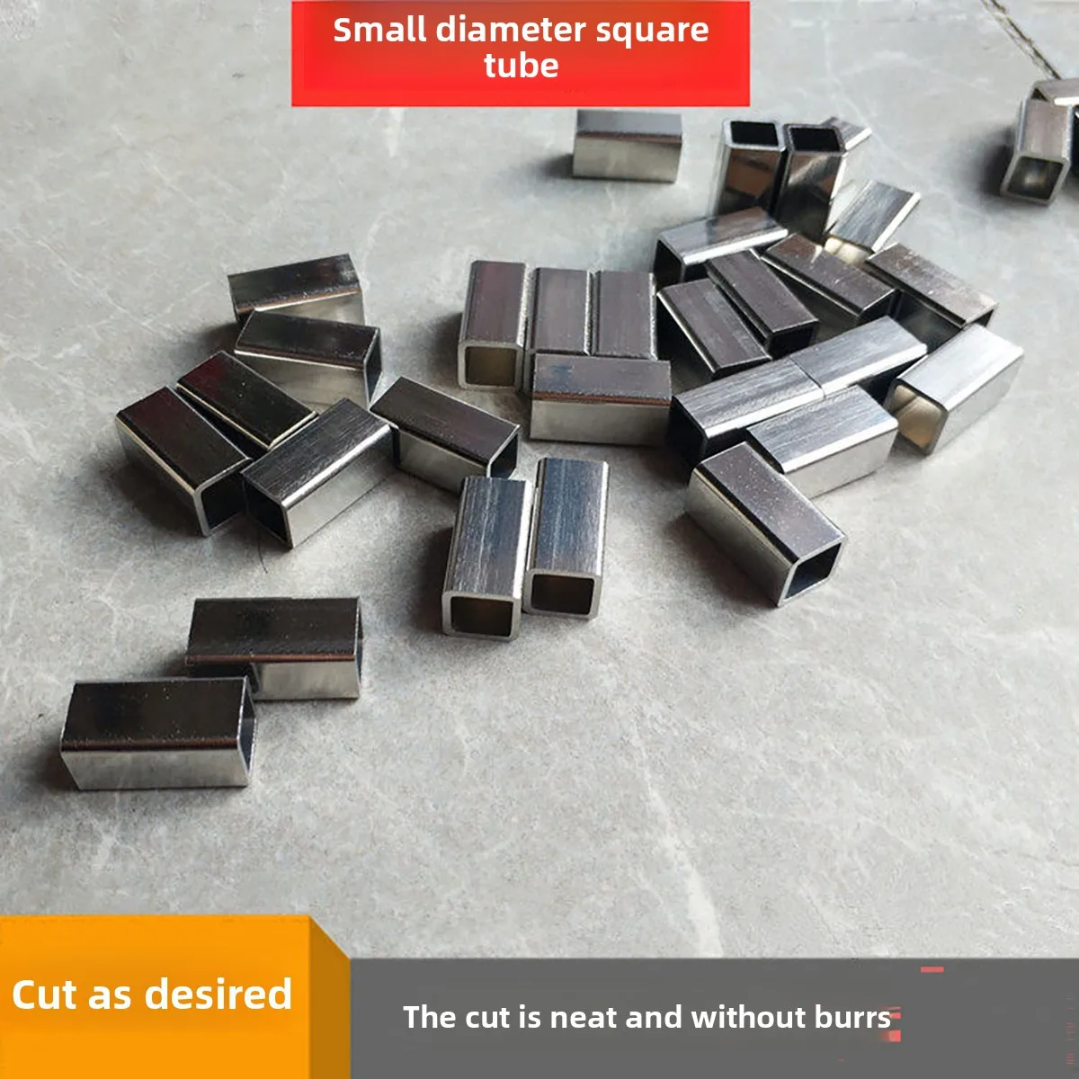 304 Stainless Steel Square Rectangular Tube 1.7-6mm Wall Custom Cut & Drill