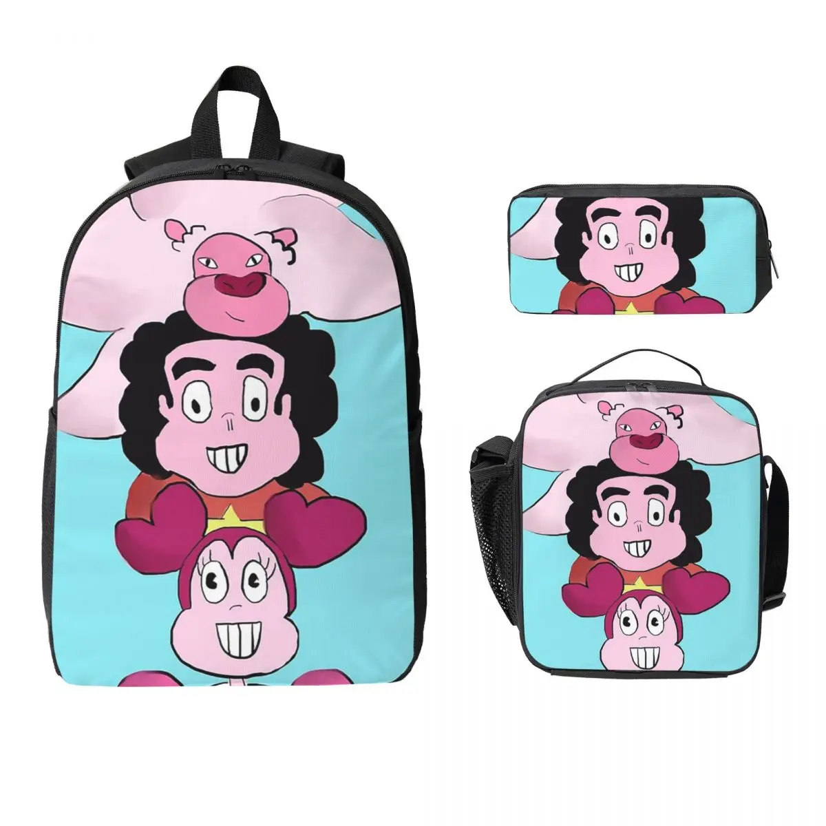 

Cutie Lion, Spinel And Steven Universe The Movie Backpack Student BookBag School Bag 3ps Insulated Lunch Bag Pencil Case