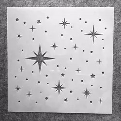 30*30cm Stars Texture DIY Layering Stencils Wall Painting Scrapbook Coloring Embossing Album Decorative Template