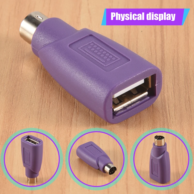 Conector de PS2 a USB, Mini adaptador de ratón y teclado de ordenador, convertidor de ratón y teclado
