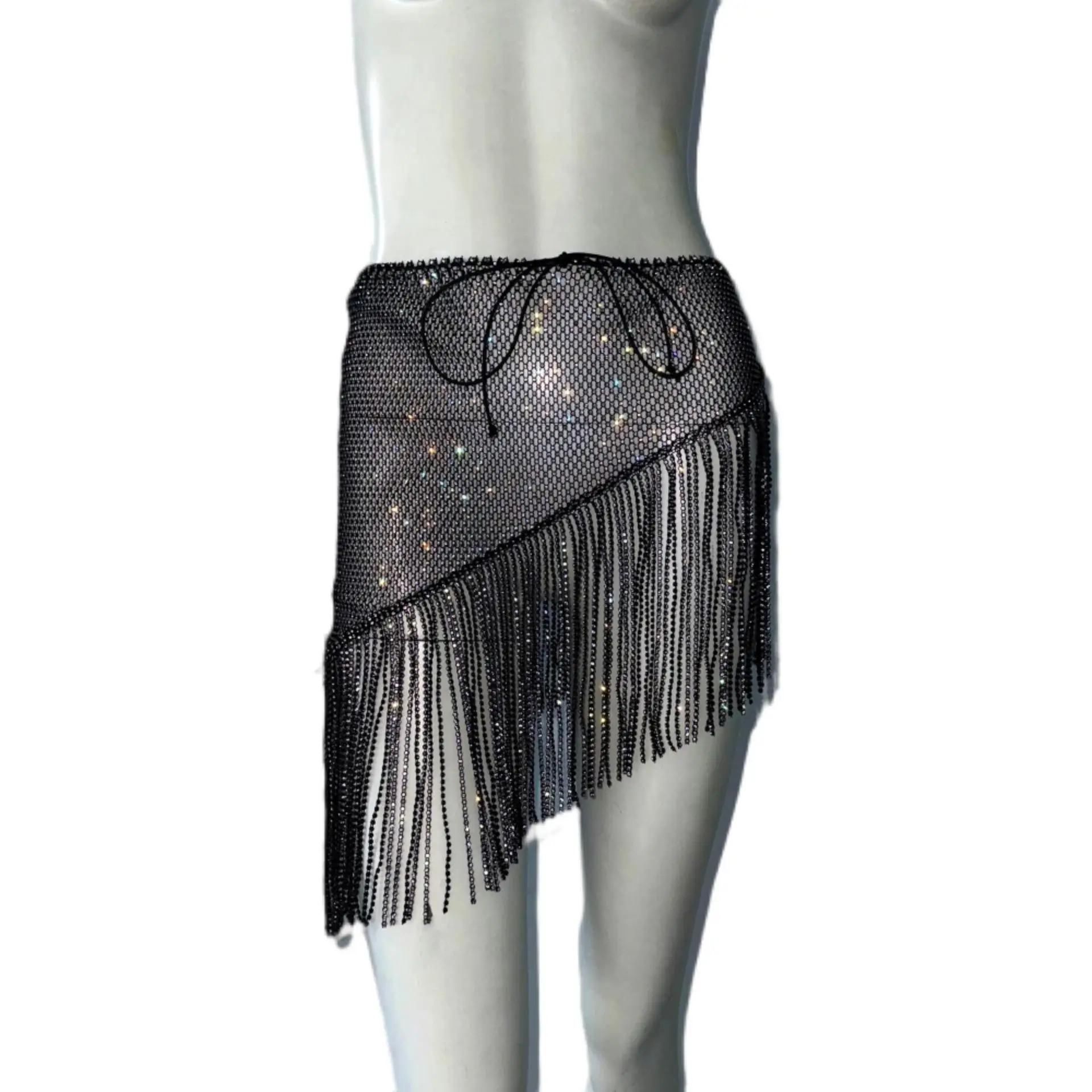 

Sexy A-Line Skirt with Finet Sequin Tassel for Women Par Wear ort Skirt Cross-Border Music Festival Gown