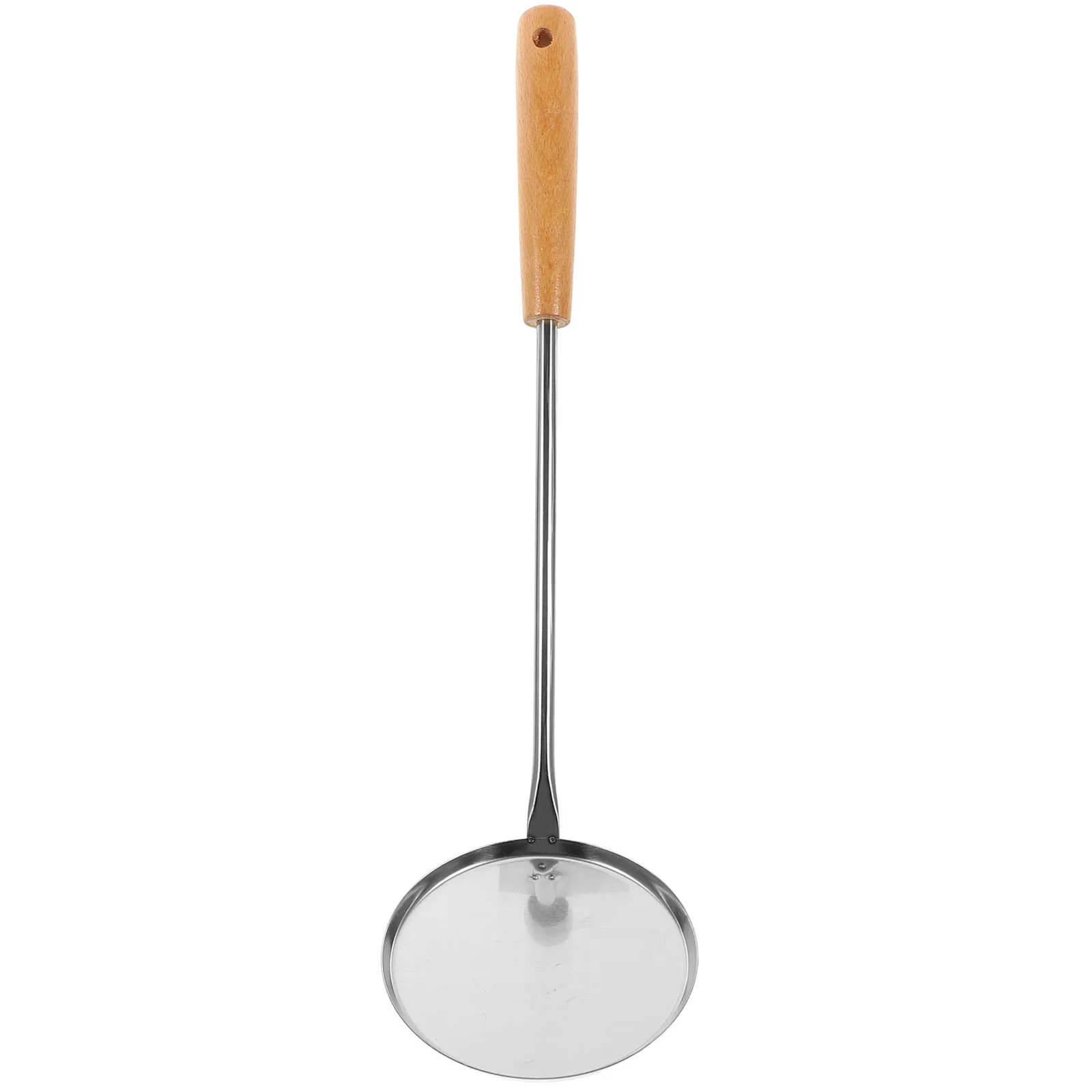 

Premium Non Stick Frying Spoon with Heat Resistant Handle for Fried Snacks Pancakes Pastries Kitchen Gadget Stainless Steel
