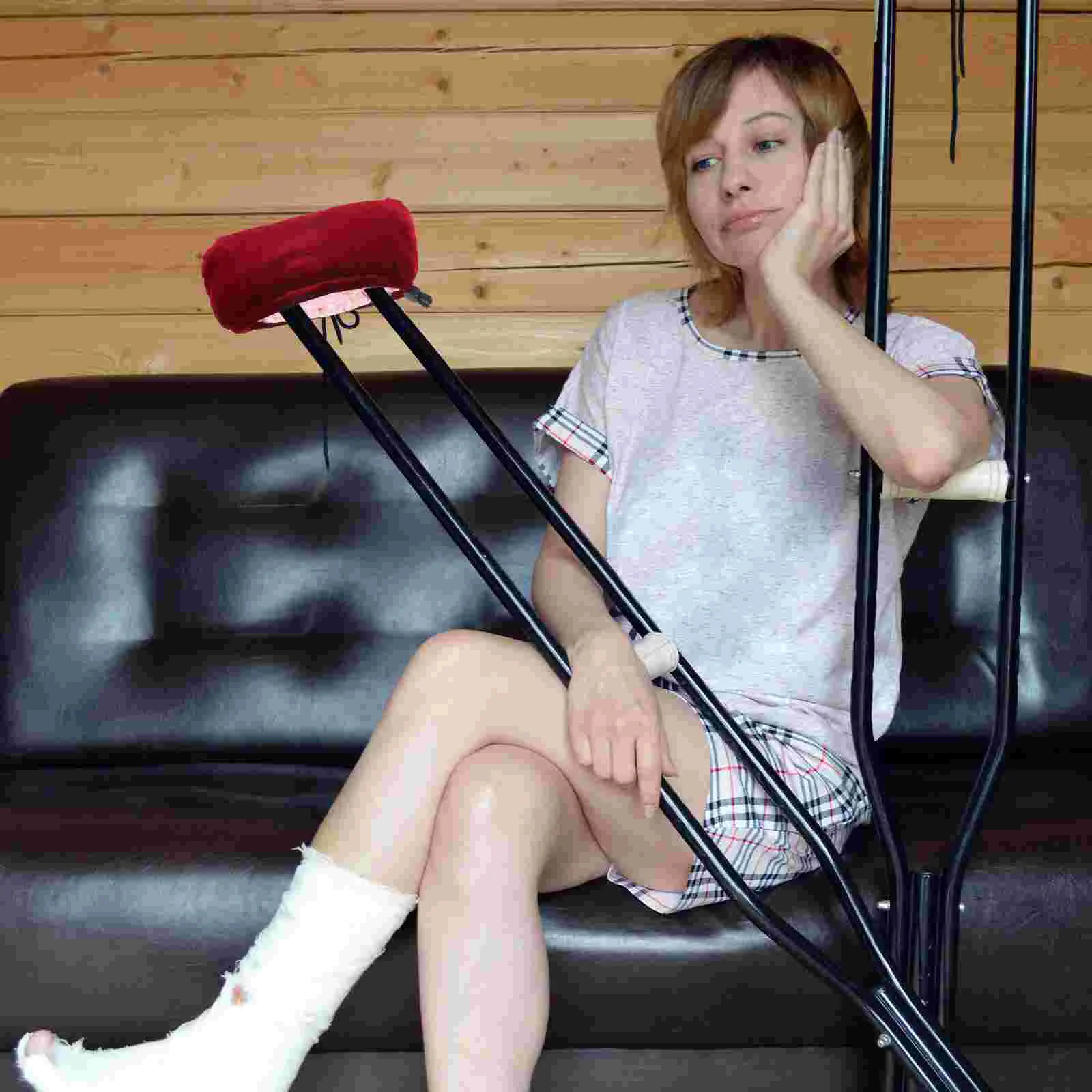 Crutch Armpit Pad Underarm Walking Stick Pile Crutches Support Mat Cushion Accessory Sponge Cotton Elder