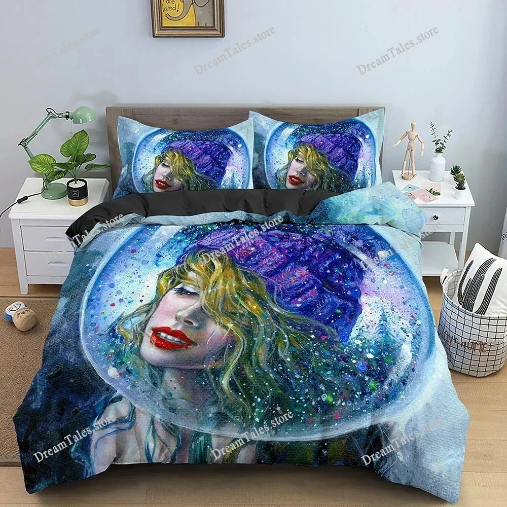 

Lovers Kiss Duvet Cover Set Personality Bedding Set for Girls Bedroom Twin Full Queen King Size Comforter Cover with Pillowcase