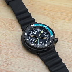 C3 luminous Tuna Canned Watch Cases Black Dial Mechanical Watches 30ATM Waterproof NH36 Movement With Band Watch Head