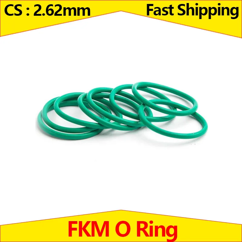 CS 2.62mm FKM O Ring,Fluorine Rubber O-Ring Gasket, Mechanical Seal Washer,Sealing Ring, ID 6.02mm - 247.32mm