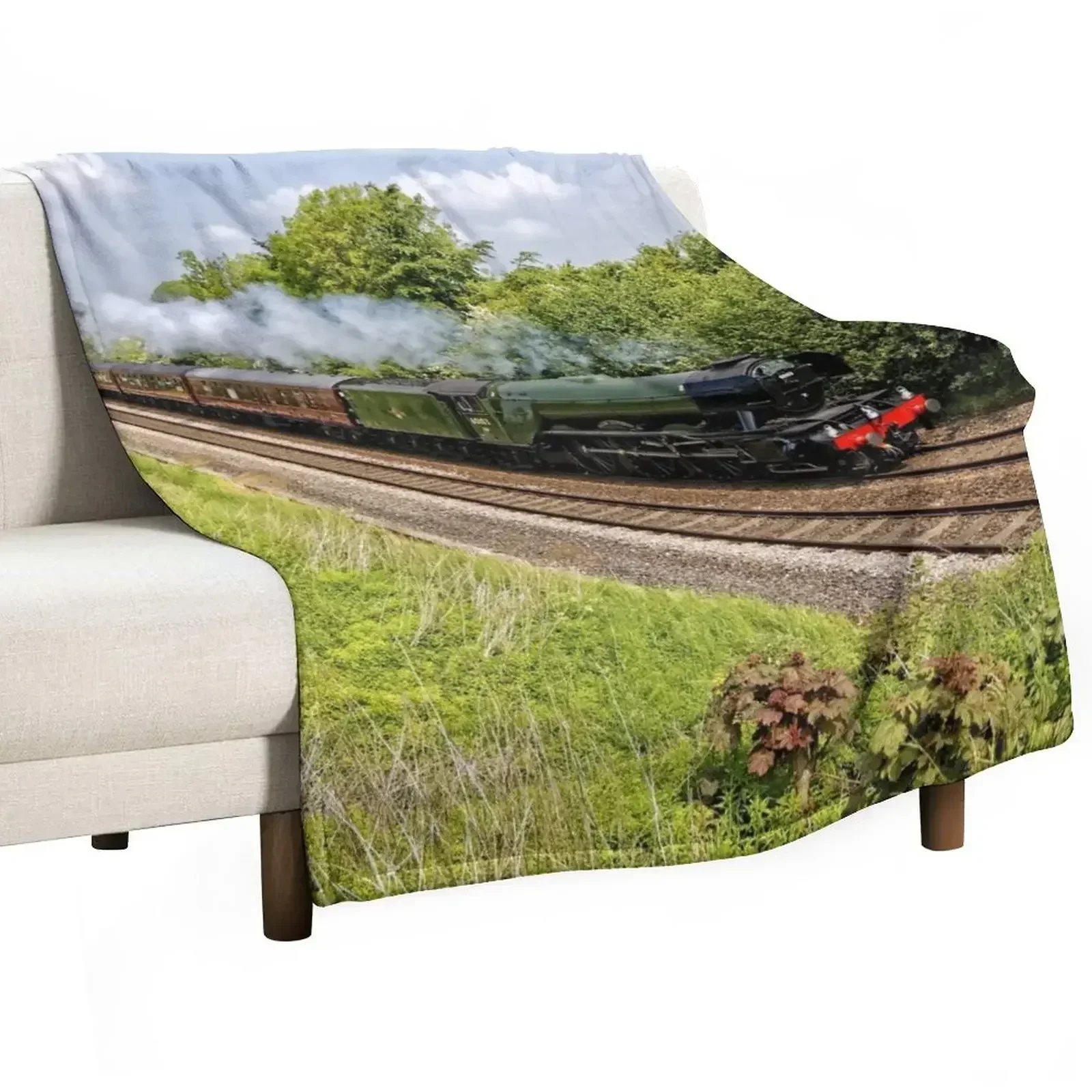 

A3 Class 60103 Flying Scotsman Steam Locomotive Throw Blanket Blankets For Sofas Furrys Blankets