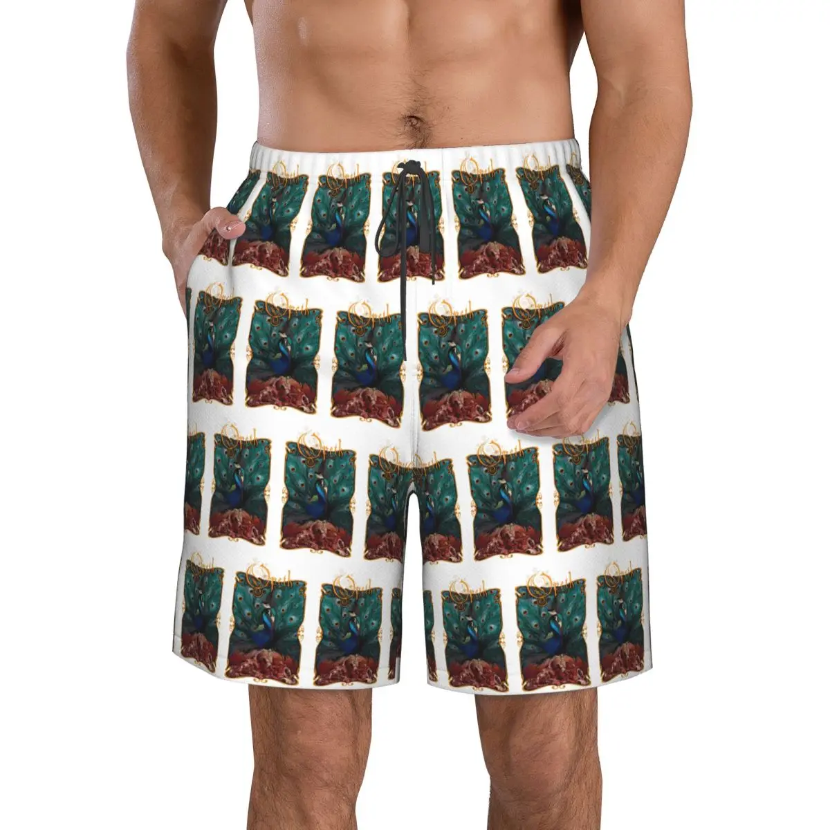 Opeths Logo Death Metal Band Trunks Beach Board Shorts Casual Quick Dry Swim Summer Men Pants