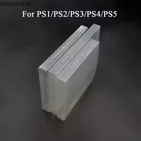 Clear Transparent Game Cartridge Box Case CIB Games Plastic PET Protector For PS5 PS4 PS3 PS2 PS1