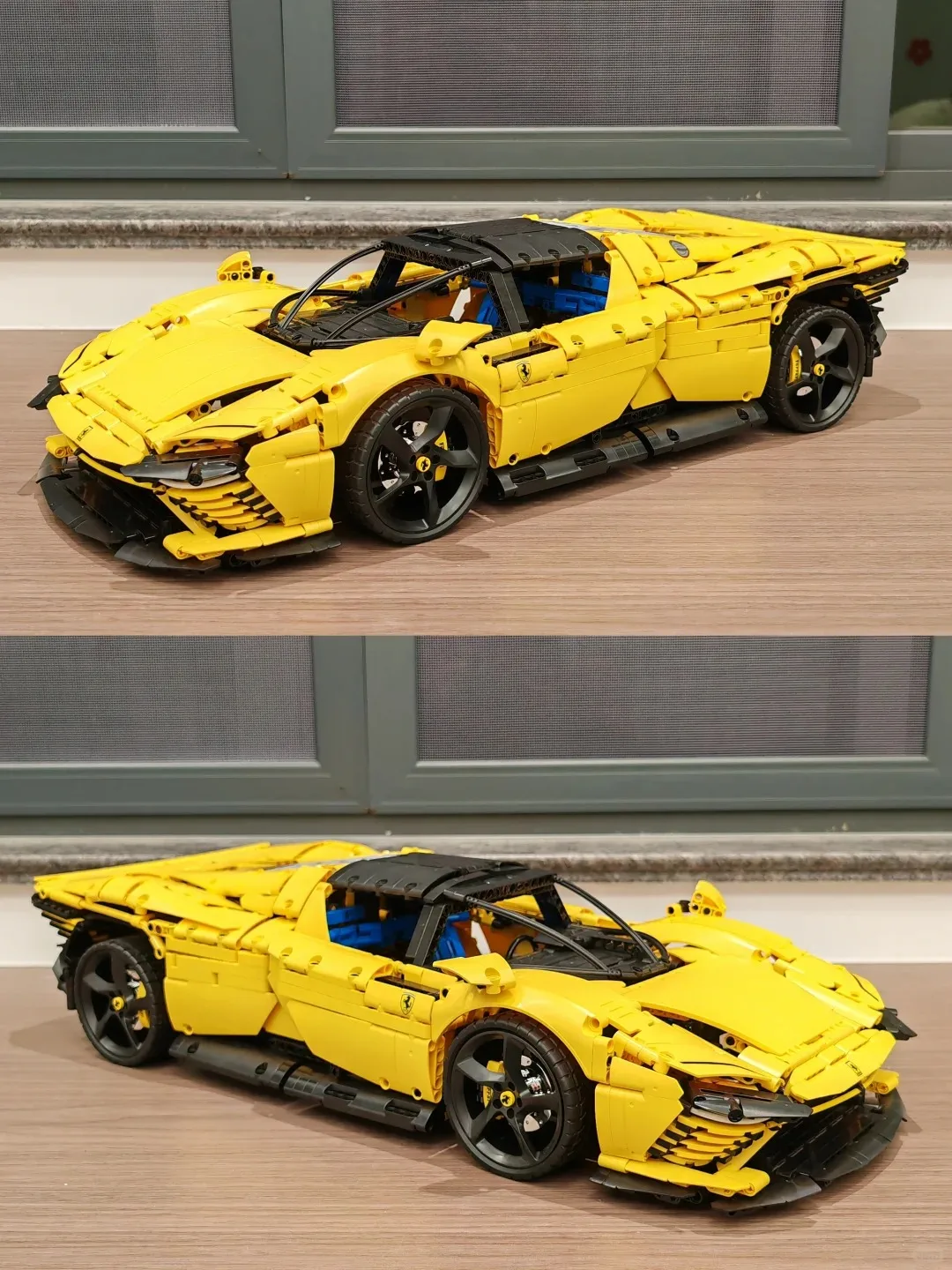 

The new yellow supercar model technical building block toy SP3 puzzle assembly model birthday gift difficult assembly toy