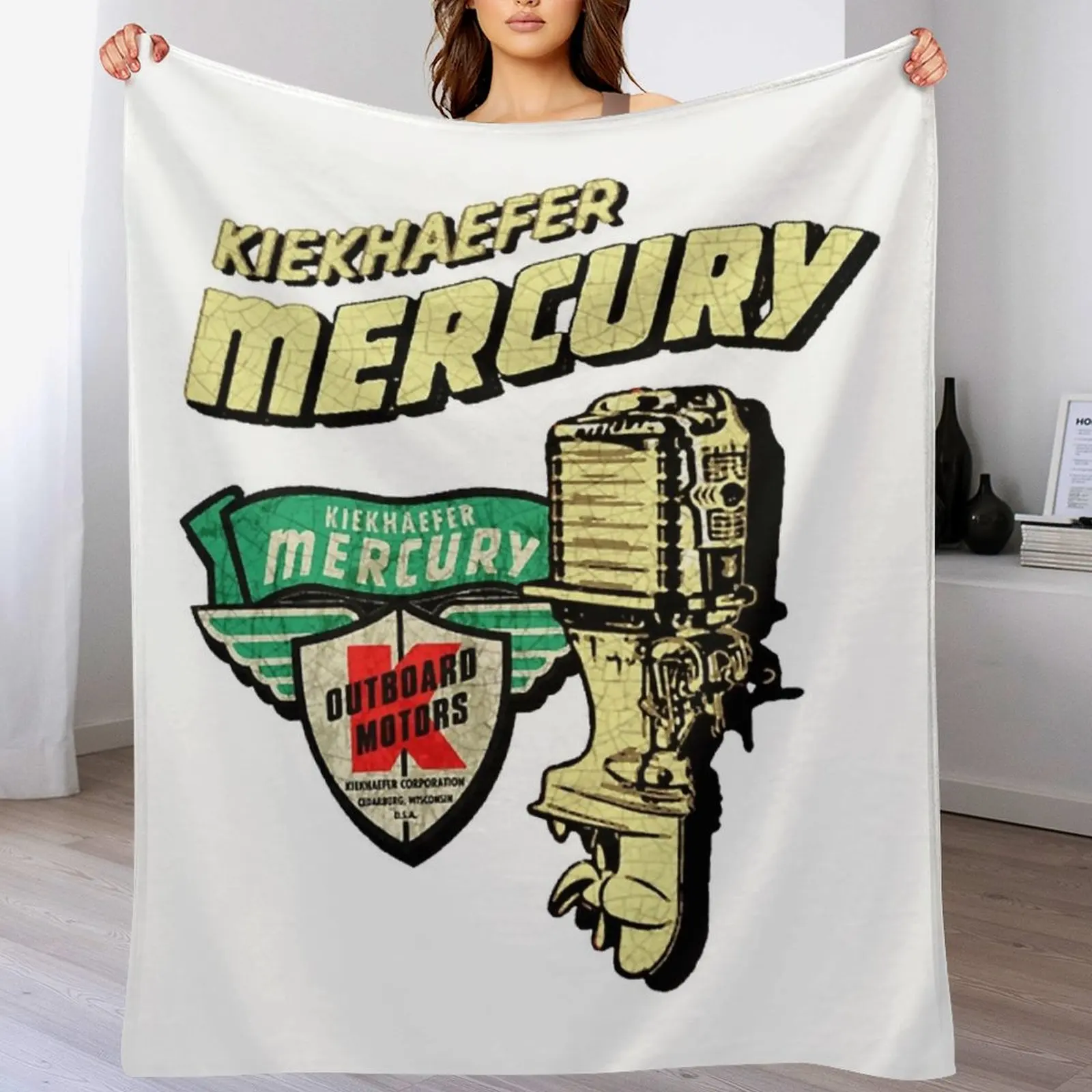 

Mercury vintage Outboard Motors Throw Blanket Thin For Sofa Thin Furrys Luxury St Blankets