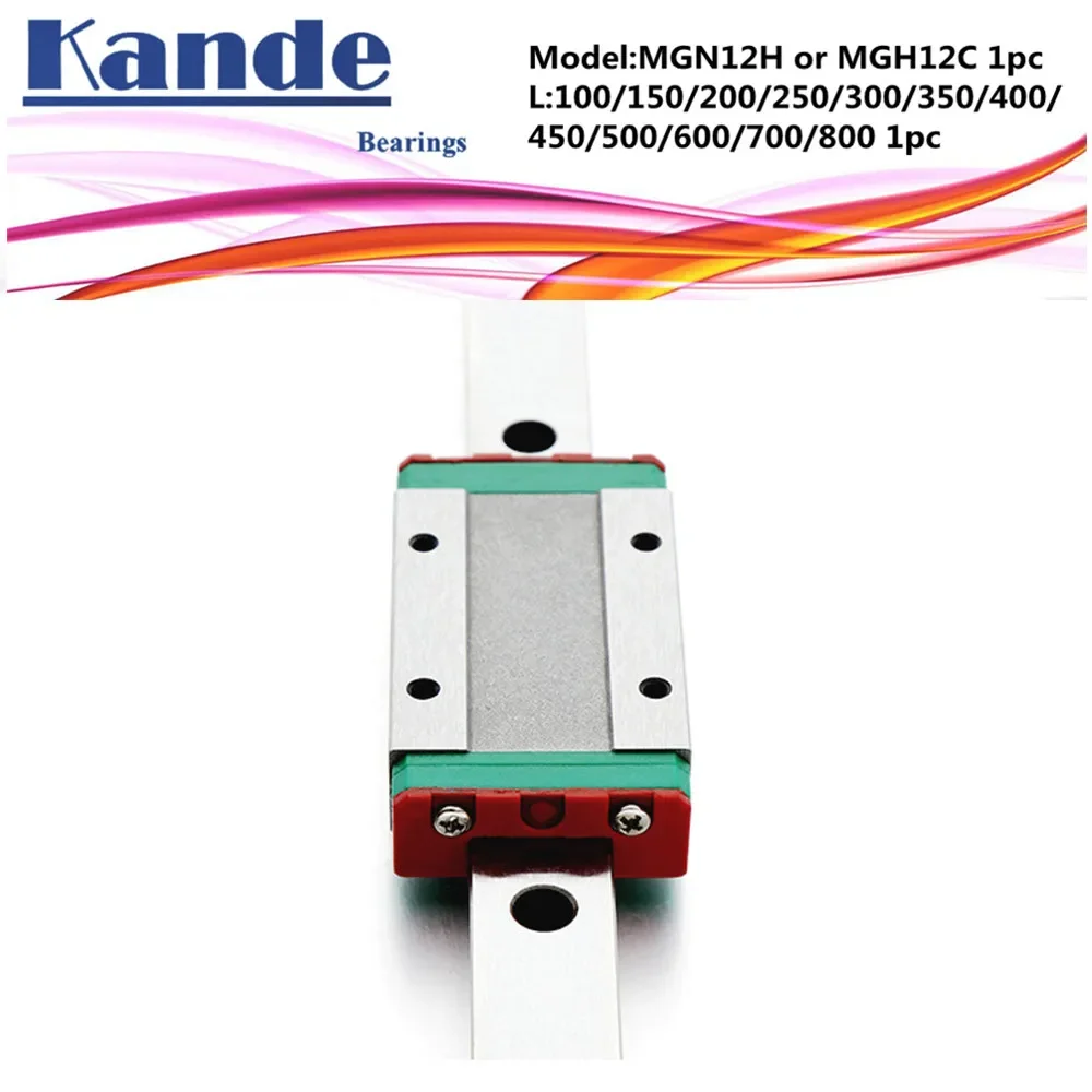 MGN12 CNC 12mm miniature linear rail guide  MGN12C 700 800 mm MGN12H linear block carriage or MGN12H narrow carriage