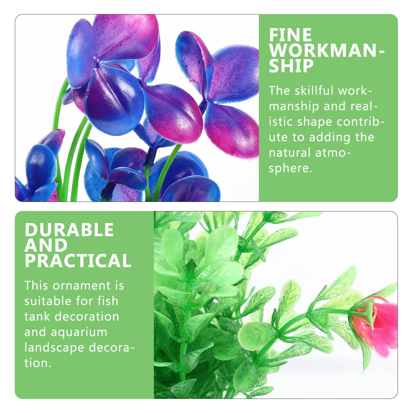 

6 Pcs Water Grass Decor Fake Plant Wear Resistant Aquarium Plants Desktop Faux Ceramics Safe L Pet Supplies