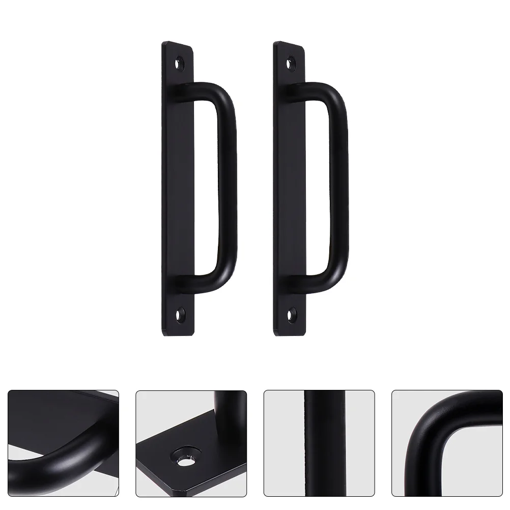 2pcs Aluminum Alloy Surface Mounted Door Handle Sliding Wardrobe Pull Handles Barn Garage Cabinet Furniture Recessed Drawer