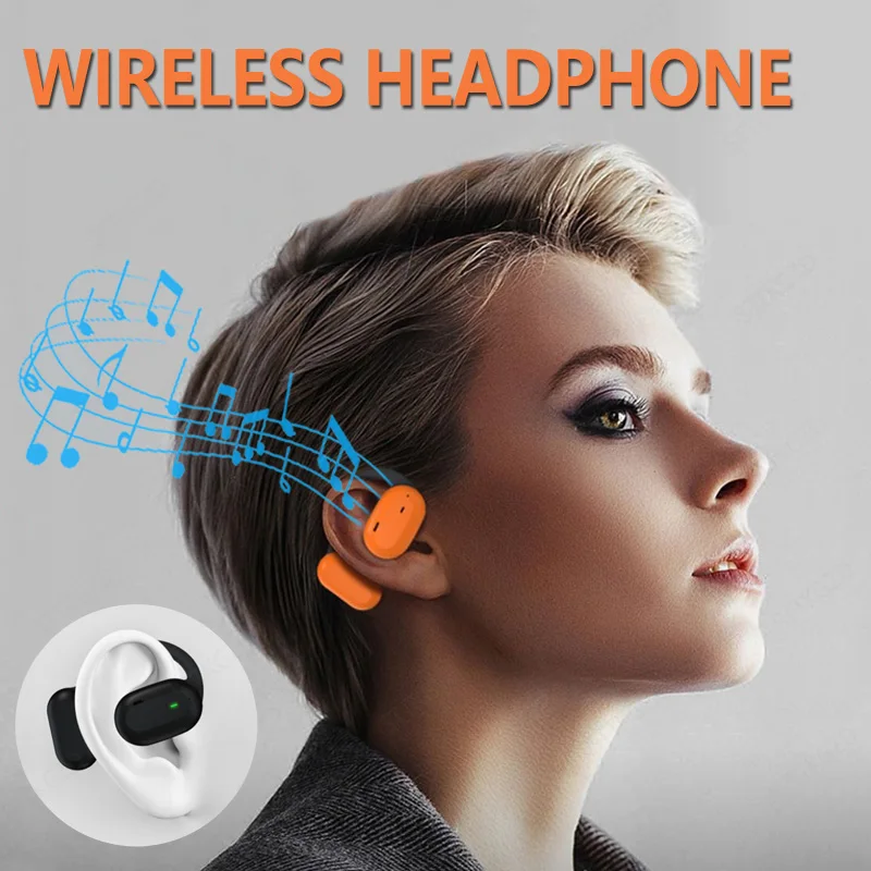 Auriculares inalámbricos con Bluetooth, cascos completamente abiertos, conducción de aire, gancho para la oreja, manos libres, cancelación de ruido, audífonos deportivos