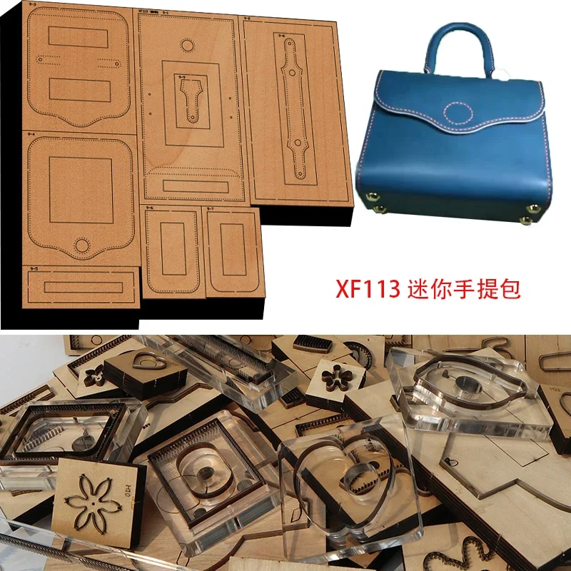 New Japan Steel Blade Wooden Die Mini Handbag Leather Craft Punch Hand Tool Cut Knife Mould XF113 Leather Craft