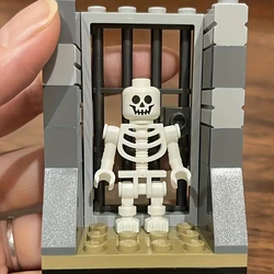 12pcs/set Skeleton Soldiers Building Blocks Halloween Figures Mini Building Blocks Ninja Bone People Skeleton Corps
