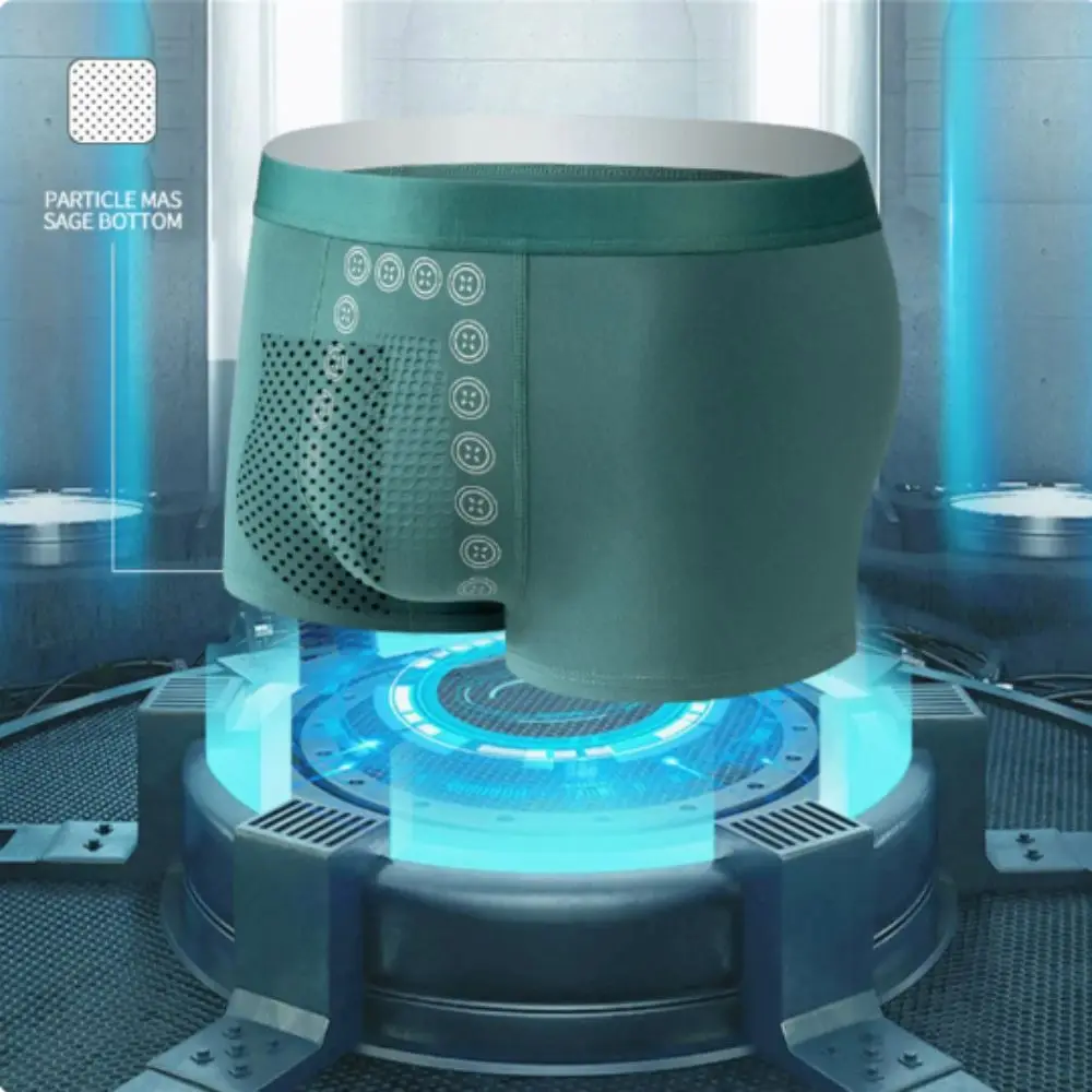 Мужское нижнее белье из полиэфирного волокна для электротерапии, эластичное дышащее магнитное терапевтическое Мужское нижнее белье, долговечное